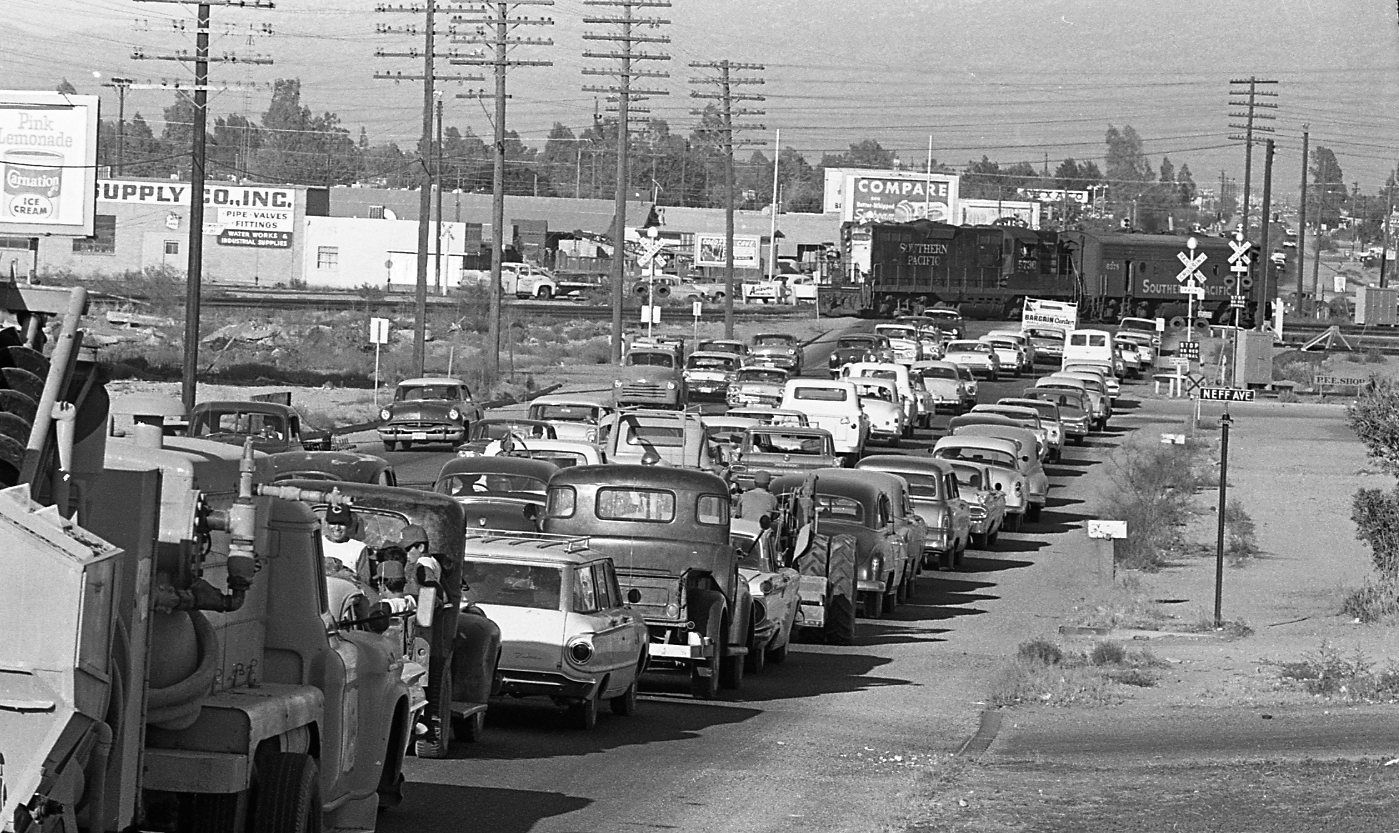Getting stuck in traffic waiting for a train on East 22nd